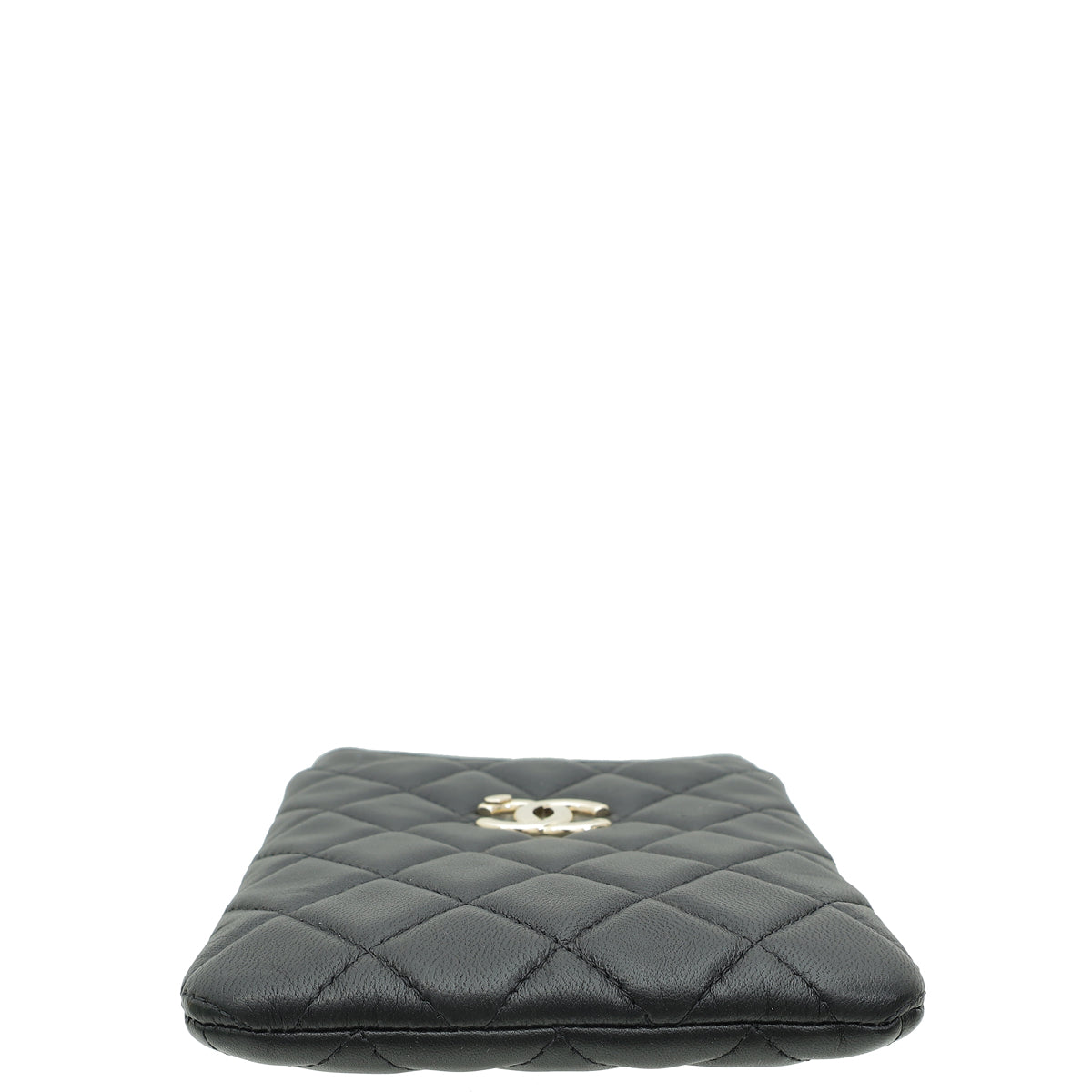 Chanel Black CC Phone Compact Holder With Chain