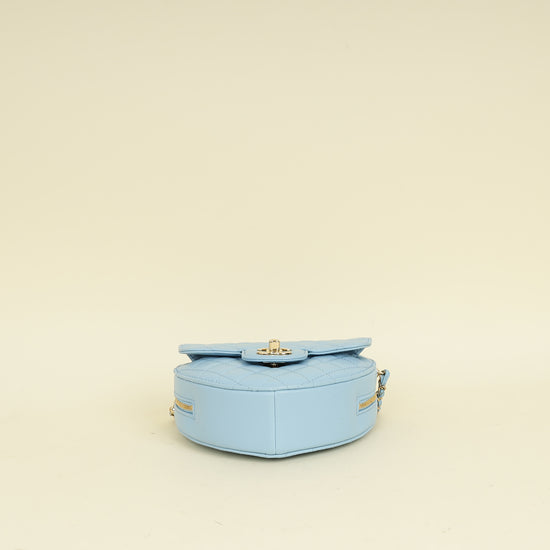 Chanel Baby Blue CC In Love Heart Bag
