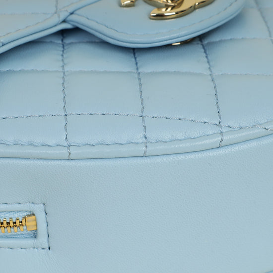 Chanel Baby Blue CC In Love Heart Bag