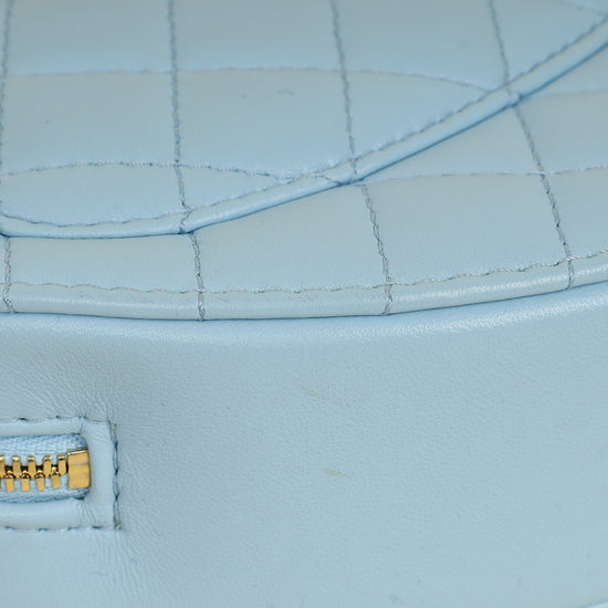 Chanel Baby Blue CC In Love Heart Bag