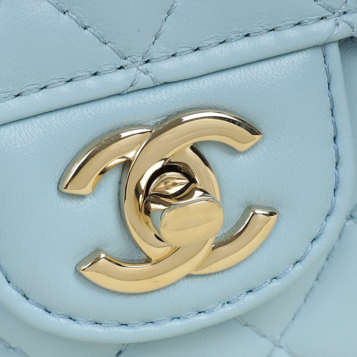 Chanel Baby Blue CC In Love Heart Bag