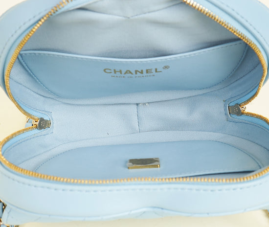 Chanel Baby Blue CC In Love Heart Bag