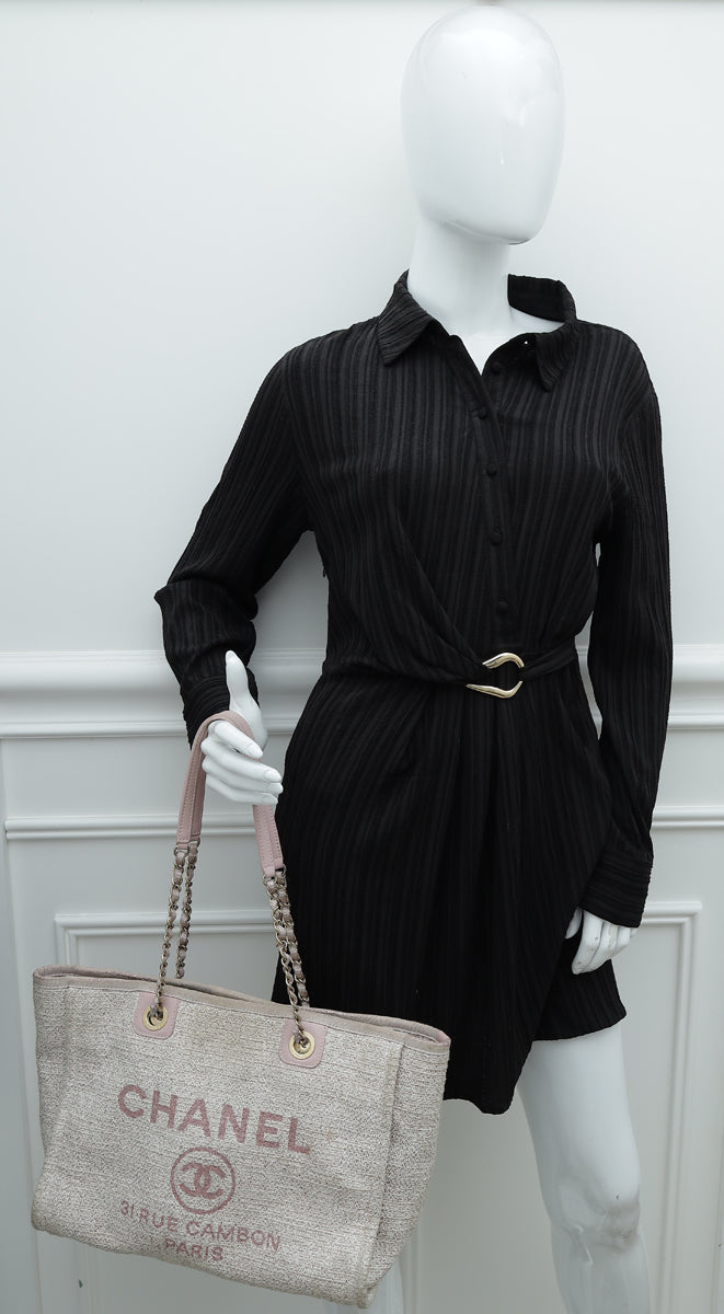 Chanel white cotton Deauville bag - Second Hand / Used – Vintega