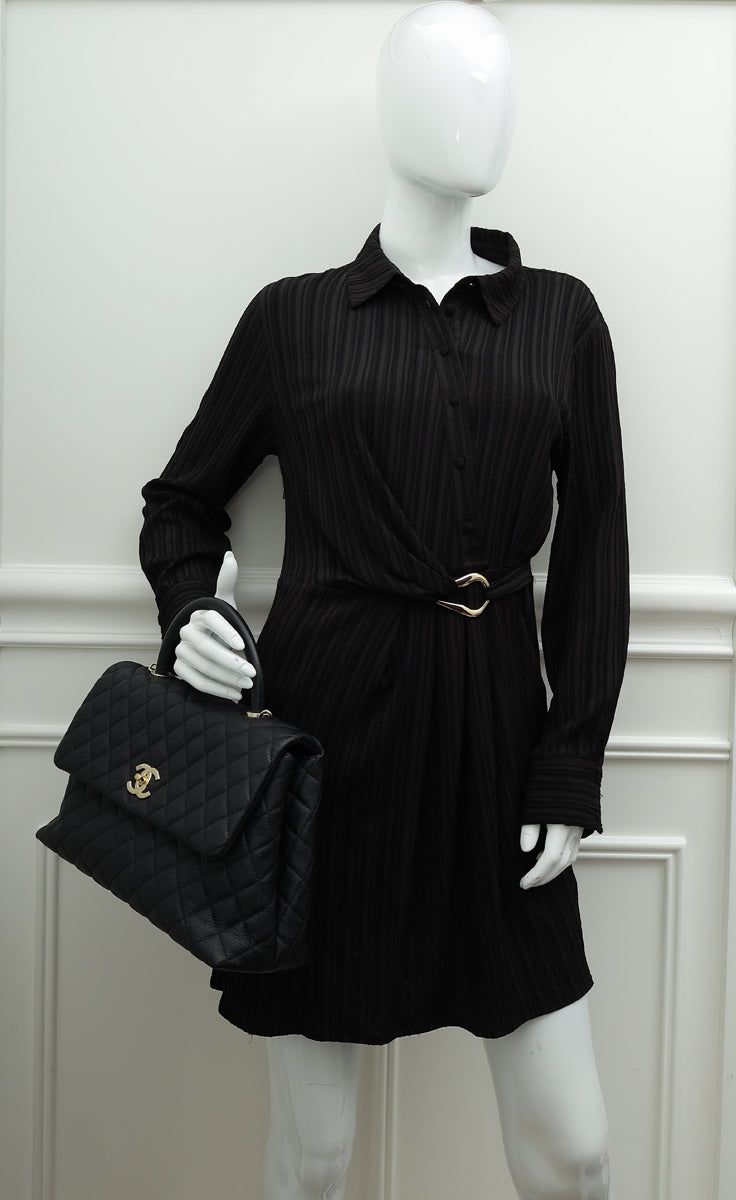 Chanel Black Coco Handle Maxi Bag