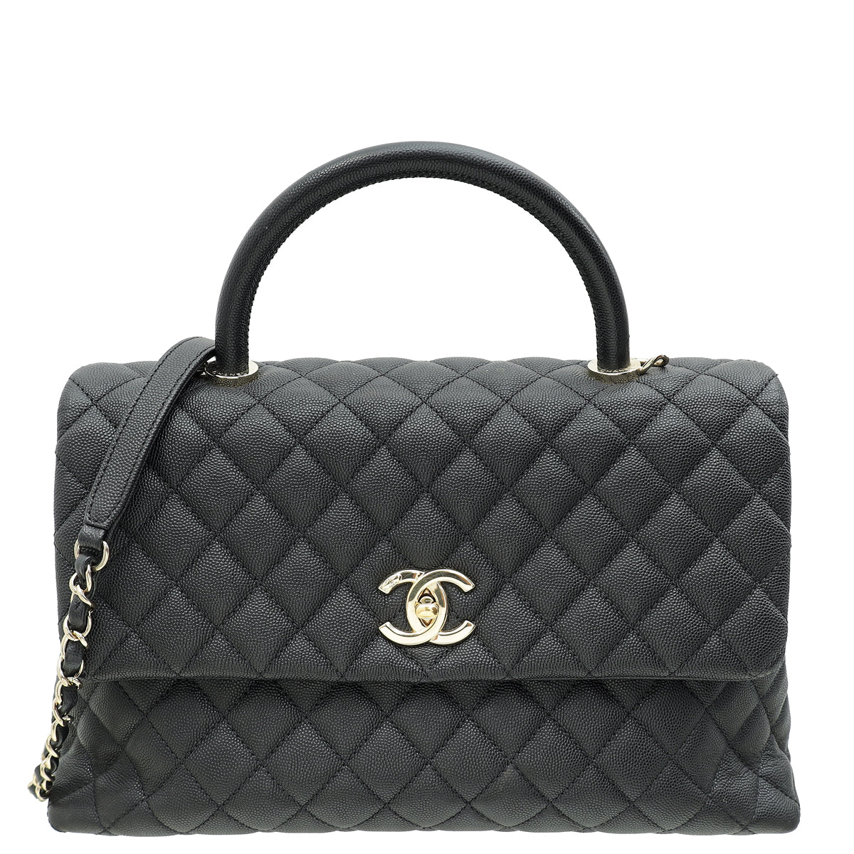 Chanel Black Coco Handle Maxi Bag