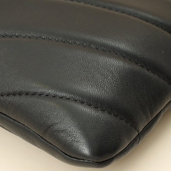 Chanel Black CC Button Chevron Flap Clutch-Chanel-THE CLOSET