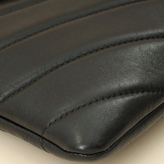 Chanel Black CC Button Chevron Flap Clutch-Chanel-THE CLOSET