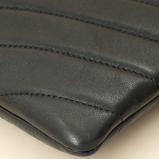 Chanel Black CC Button Chevron Flap Clutch-Chanel-THE CLOSET