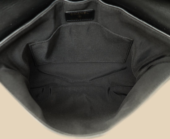 Chanel Black CC Button Chevron Flap Clutch-Chanel-THE CLOSET