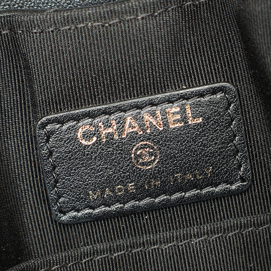 Chanel Black CC Button Chevron Flap Clutch-Chanel-THE CLOSET