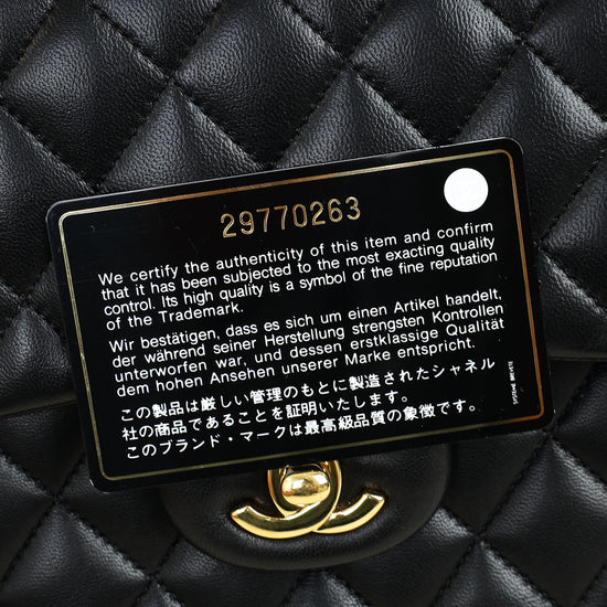 Chanel Black CC Classic 11.12 Double Flap Medium Bag