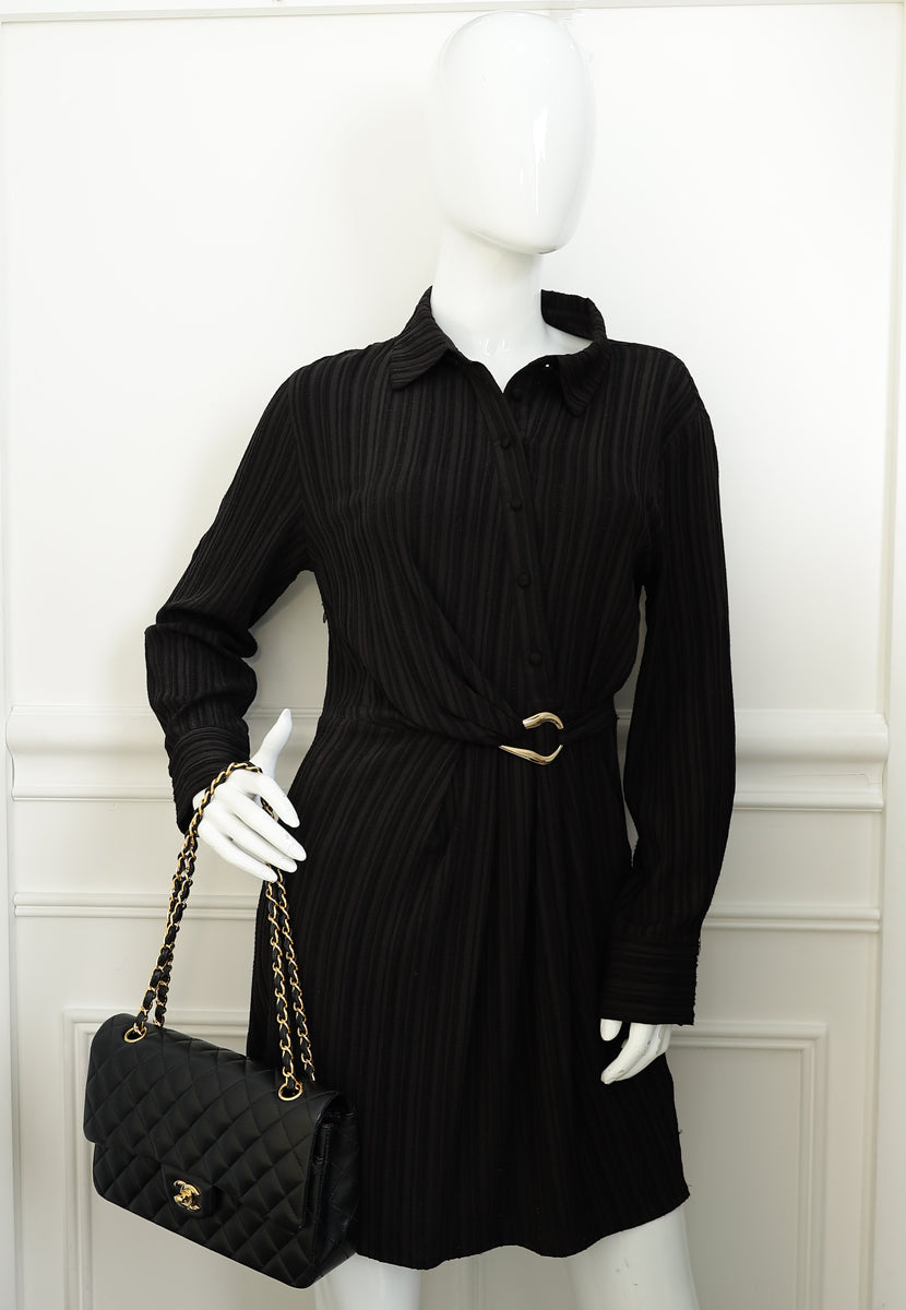 Chanel Black CC Classic 11.12 Double Flap Medium Bag