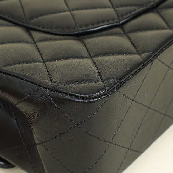 Chanel Black CC Classic 11.12 Double Flap Medium Bag