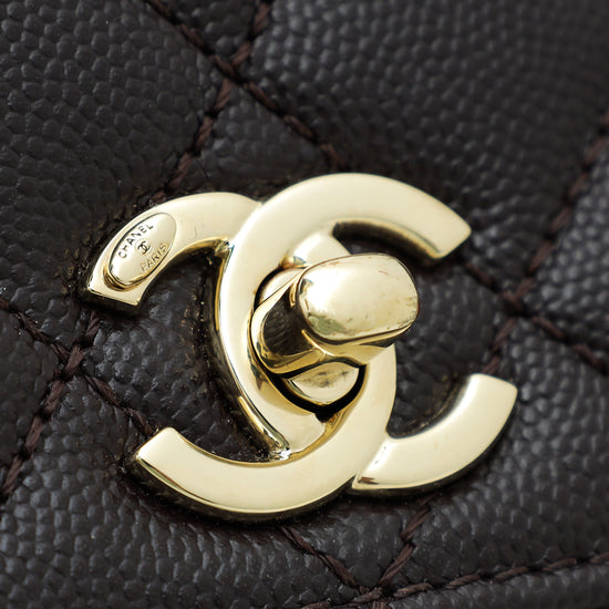 Chanel Chocolate CC Coco Handle Mini Bag