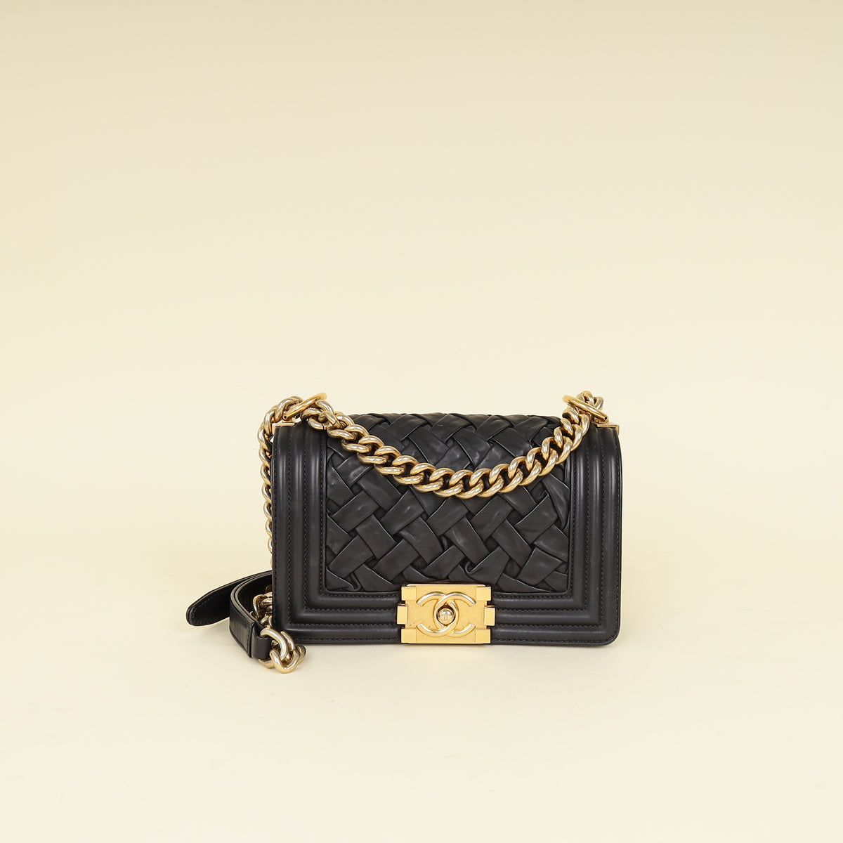 Chanel Black Le Boy Woven Small Bag-Chanel-THE CLOSET