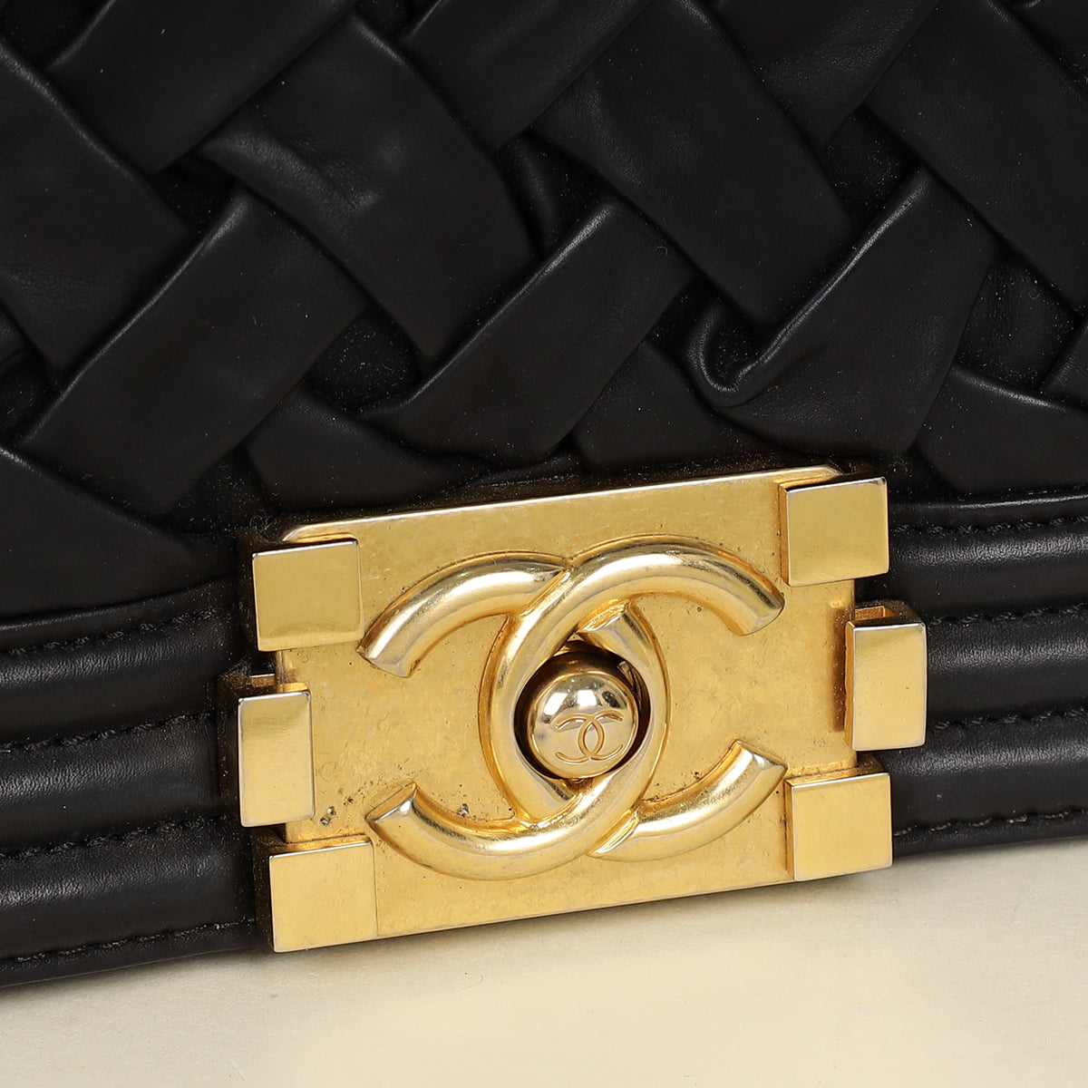 Chanel Black Le Boy Woven Small Bag-Chanel-THE CLOSET
