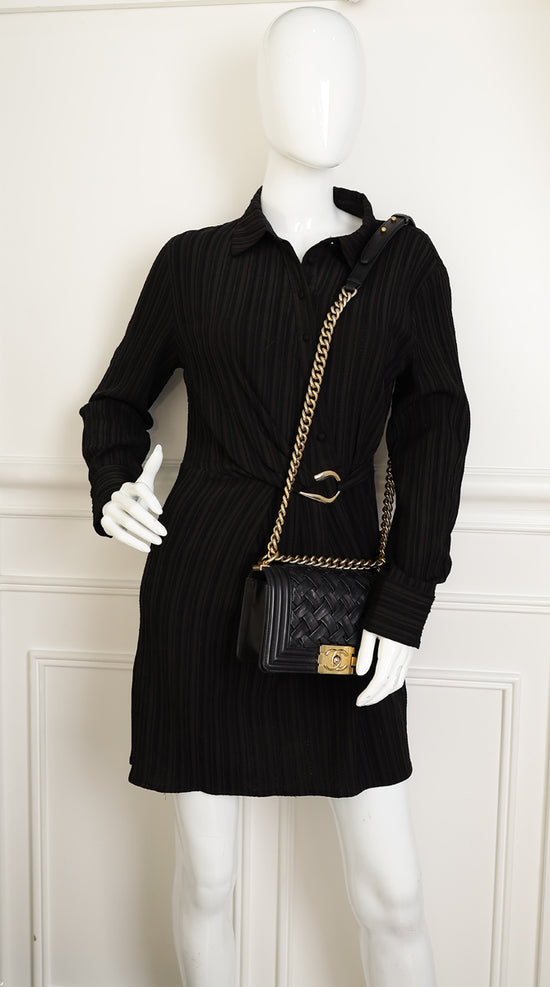 Chanel Black Le Boy Woven Small Bag-Chanel-THE CLOSET
