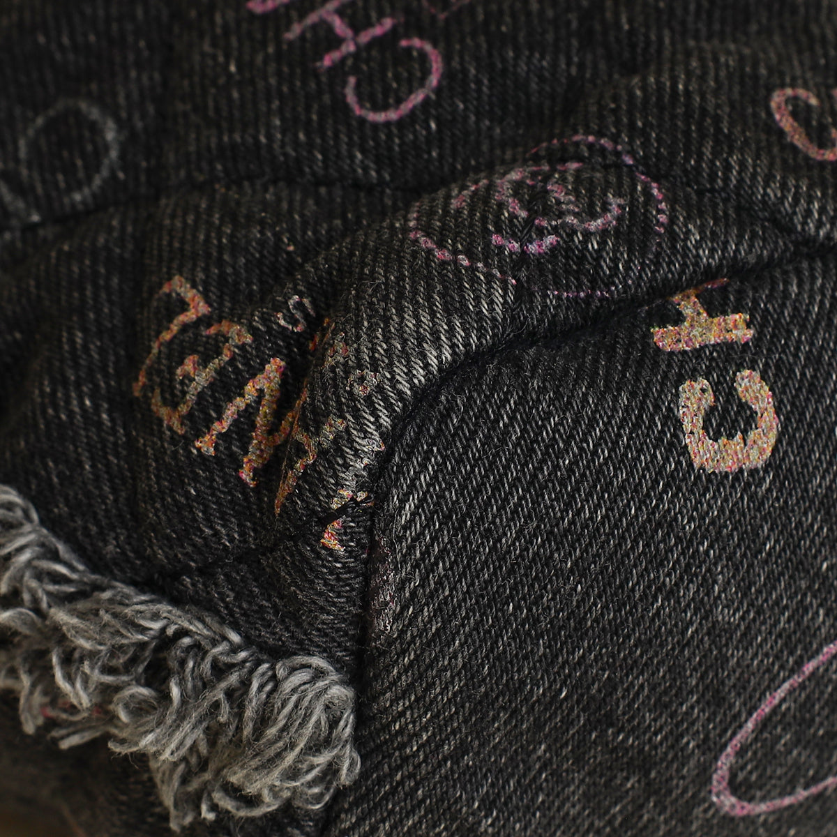 Chanel Black Multicolor CC Denim Quilted Mood Mini Bucket Bag With Chain-Chanel-THE CLOSET