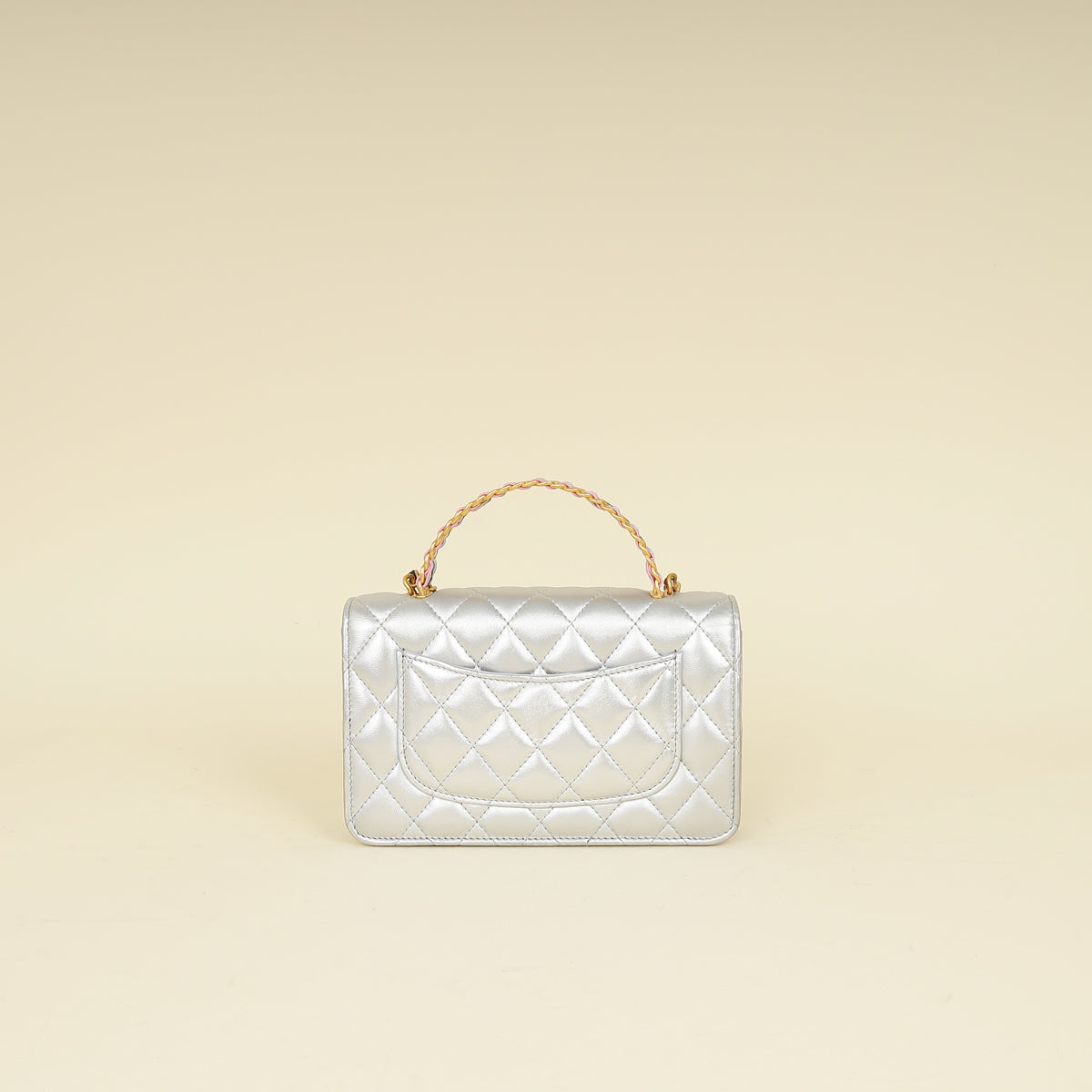 Chanel Silver CC Top Handle Wallet On Chain-Chanel-THE CLOSET