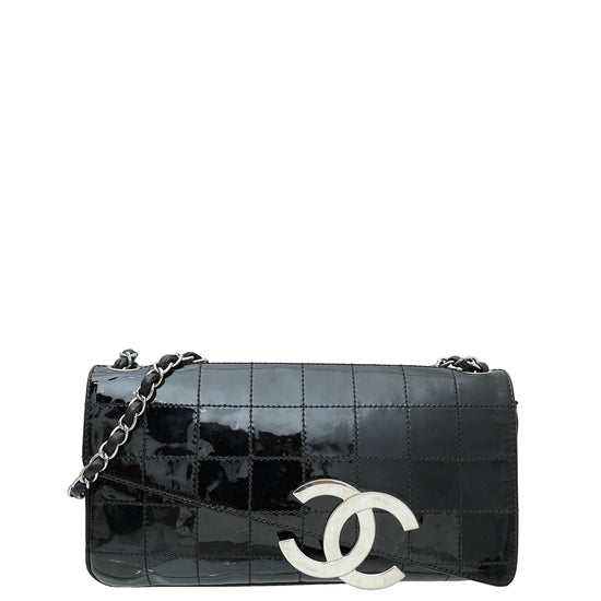 Chanel Black CC Chocolate Bar Chain Clutch