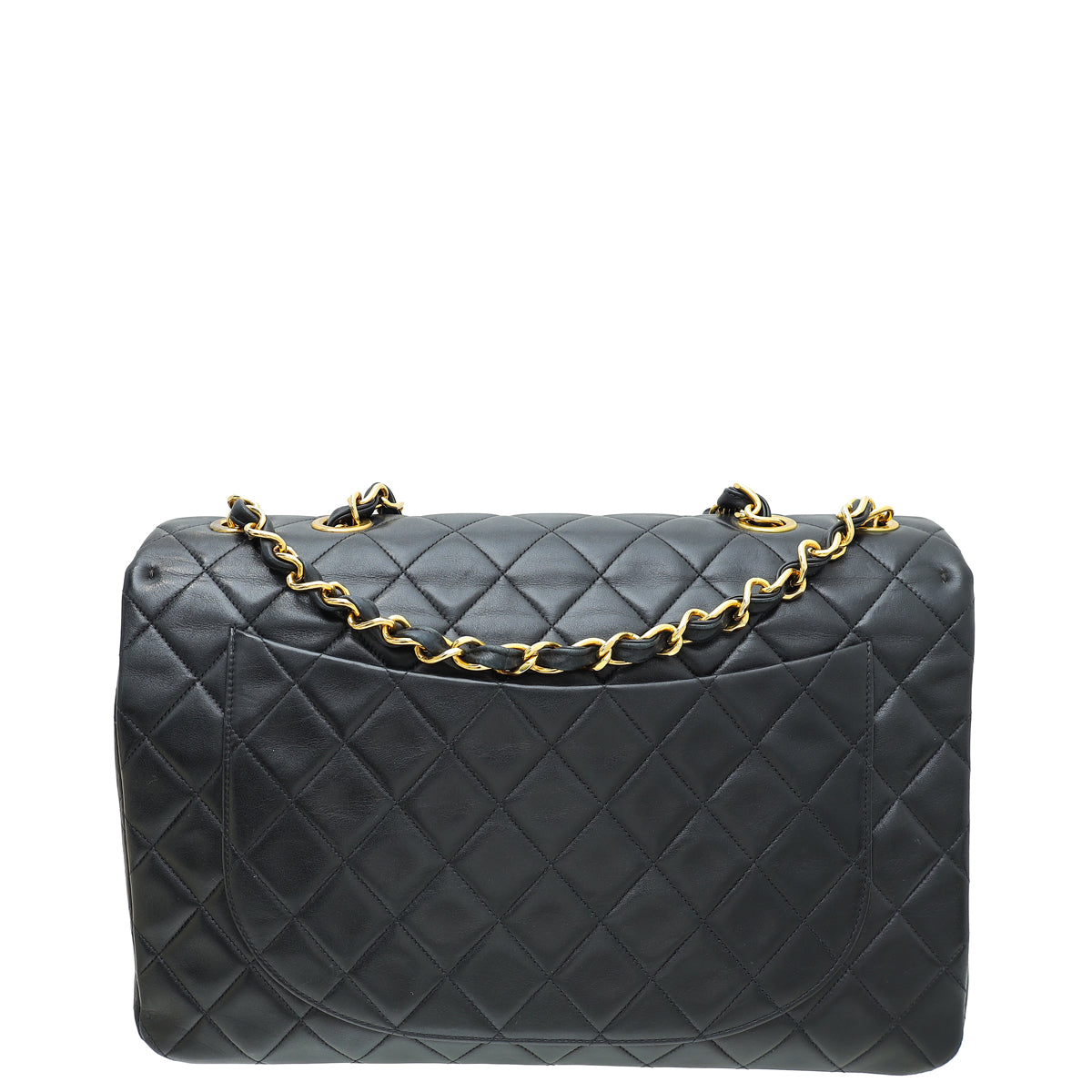 Chanel Black Vintage Classic Single Flap Maxi Bag-Chanel-THE CLOSET