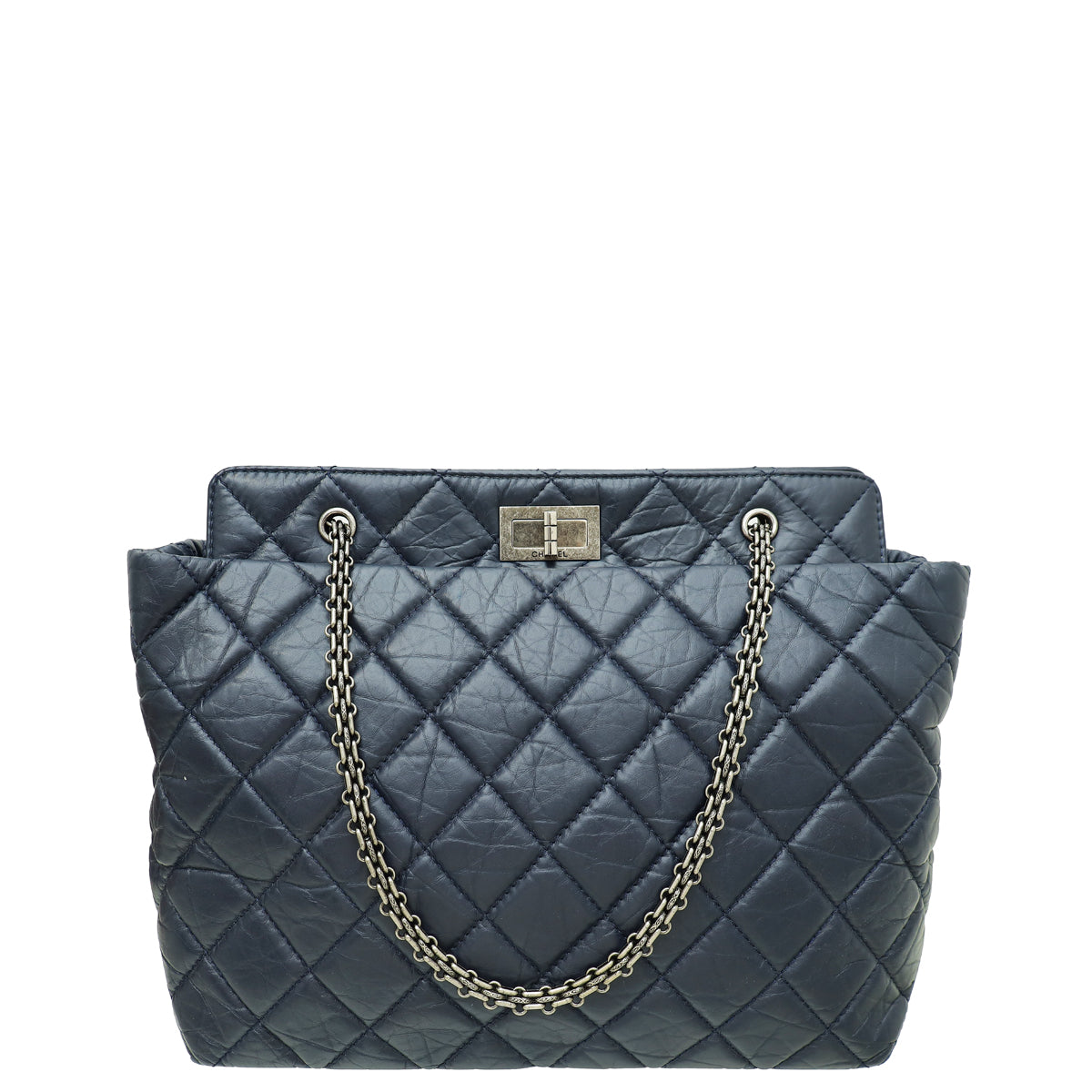 Chanel Navy Reissue Shopping Tote Bag-Chanel-THE CLOSET