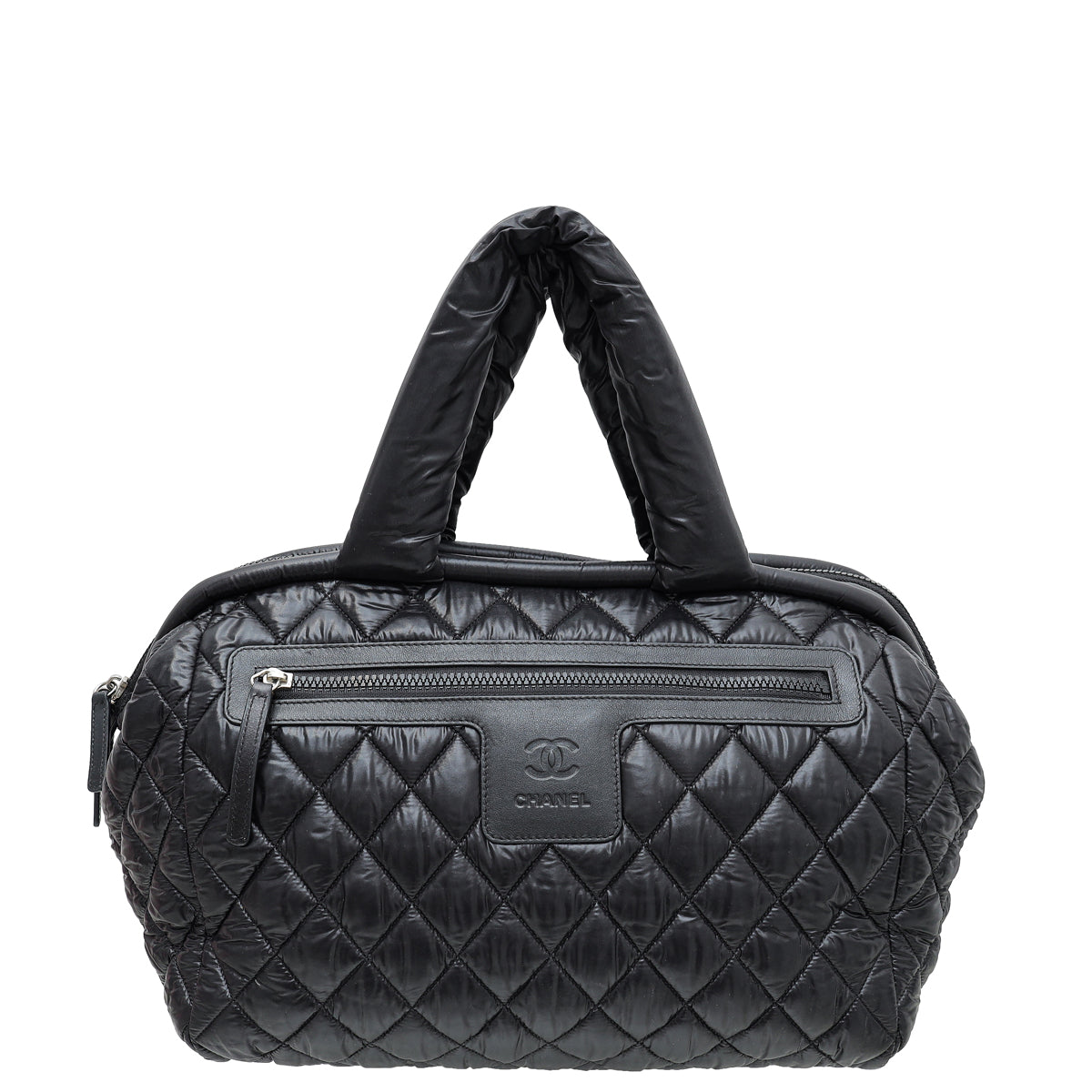 Chanel Black CC Quilted Nylon Coco Cocoon Bowler Bag-Chanel-THE CLOSET