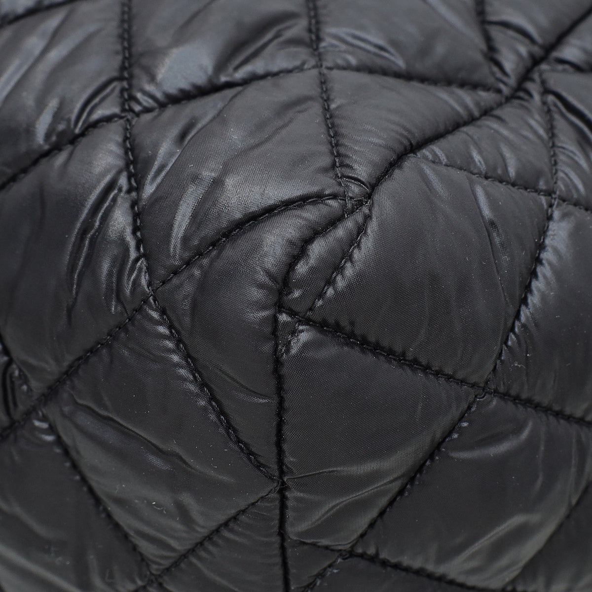 Chanel Black CC Quilted Nylon Coco Cocoon Bowler Bag