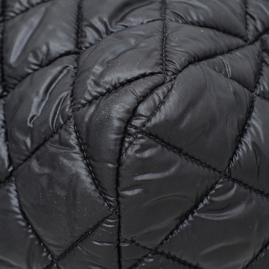 Chanel Black CC Quilted Nylon Coco Cocoon Bowler Bag