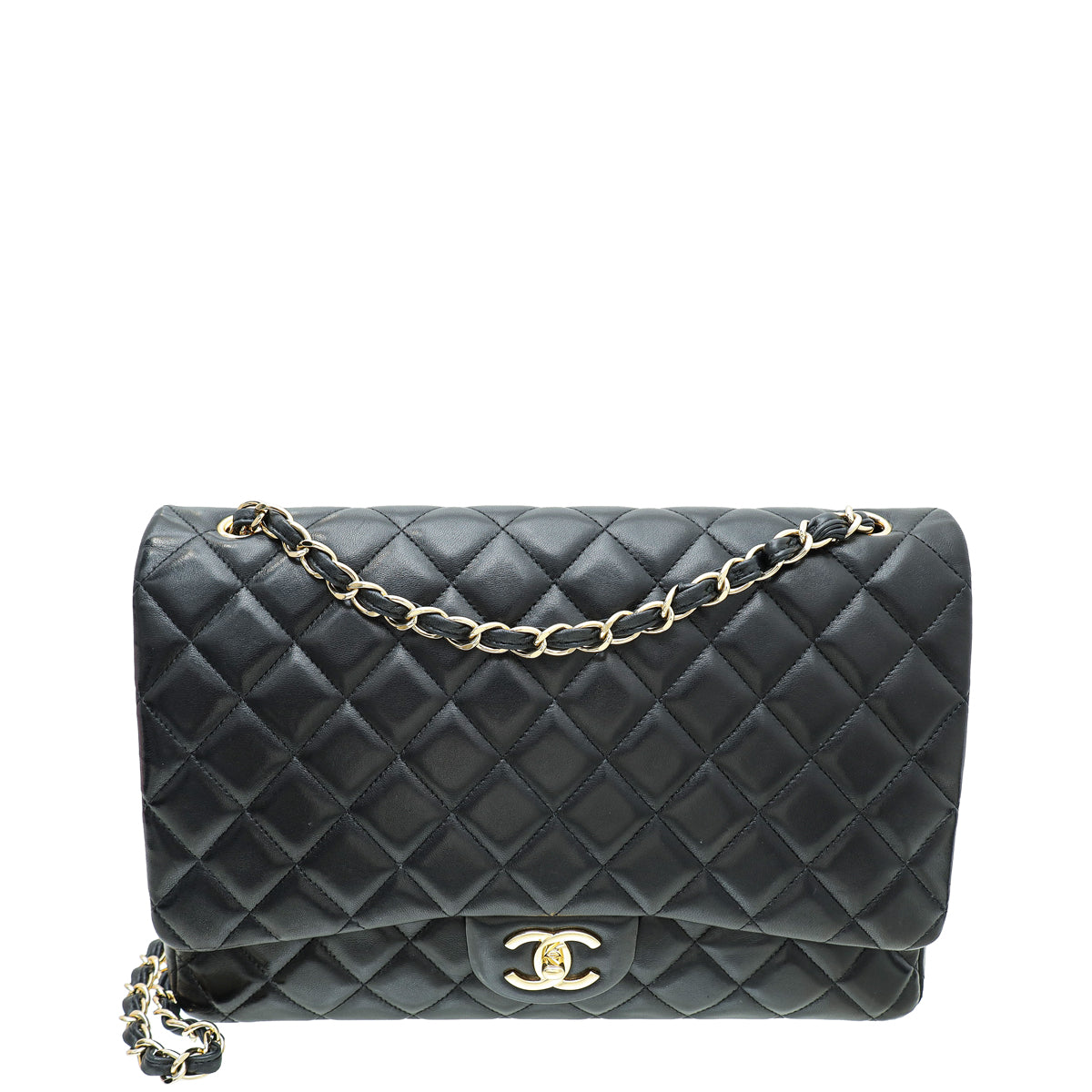 Chanel Black CC Classic Double Flap Maxi Bag-Chanel-THE CLOSET