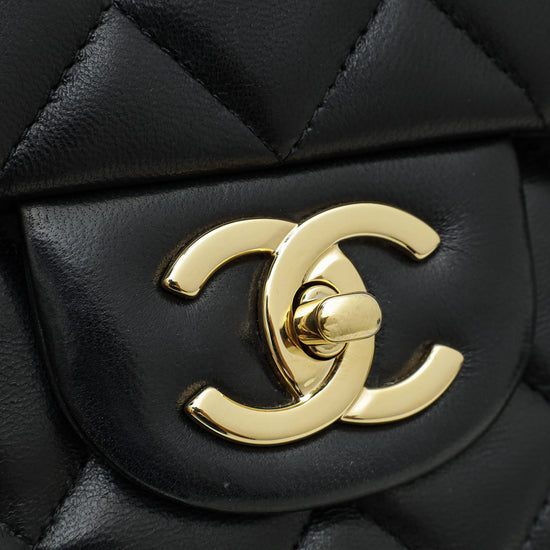 Chanel Black CC Classic Double Flap Maxi Bag