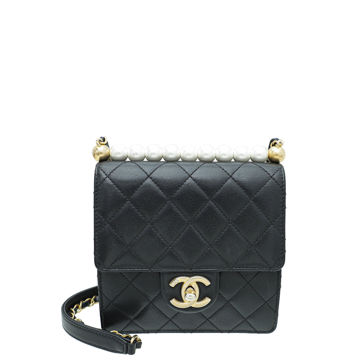 Chanel Black Chic Pearls Flap Small Bag-Chanel-THE CLOSET