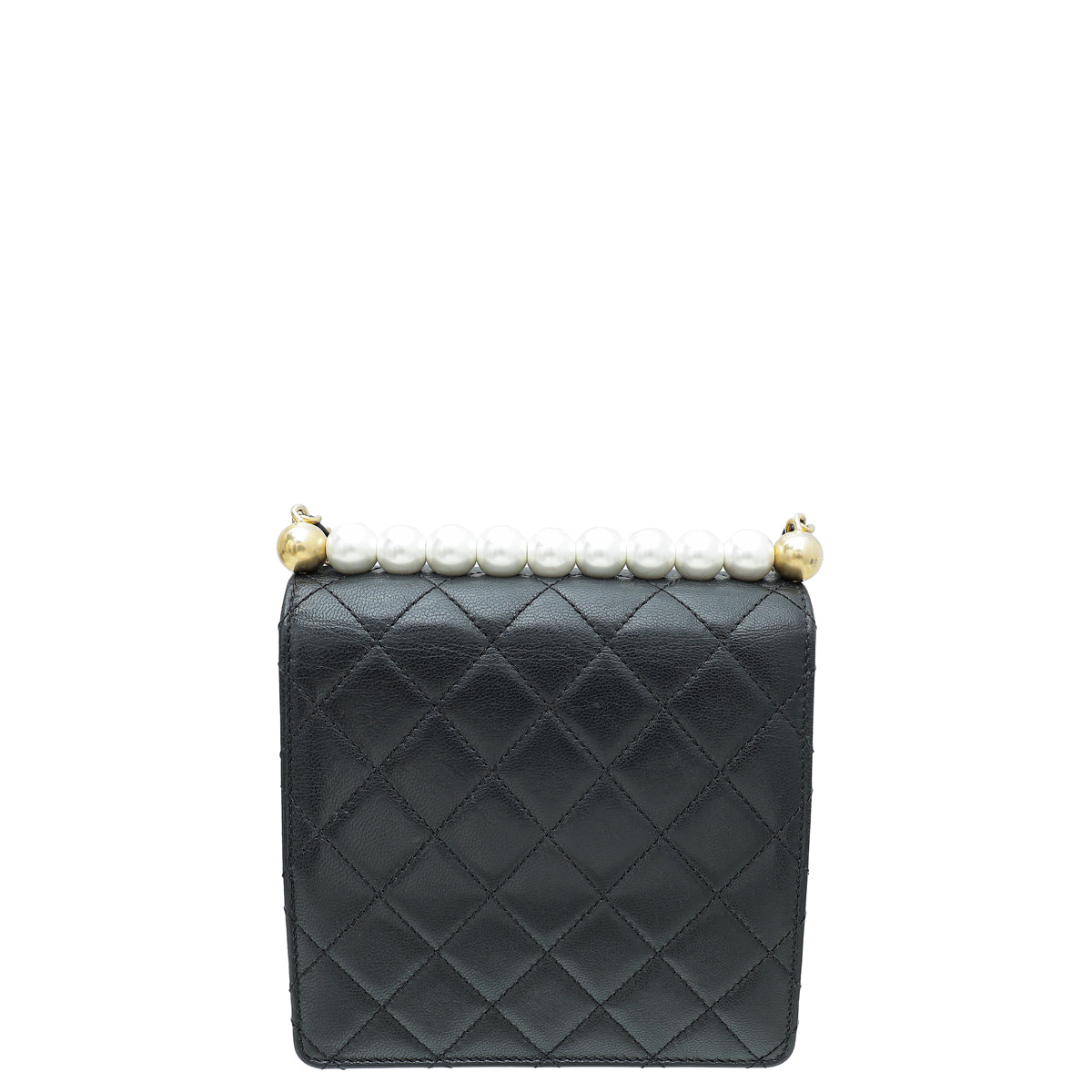 Chanel Black Chic Pearls Flap Small Bag