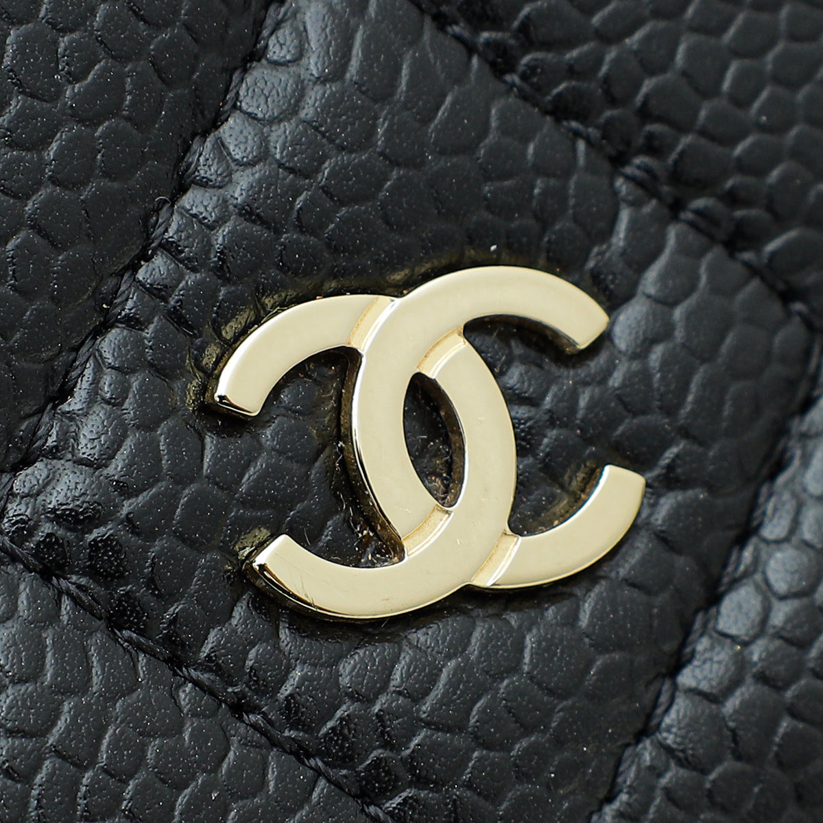 Chanel Black CC Classic Wallet On Chain