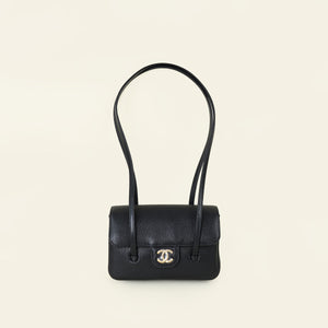 Chanel Black CC Mini Preppy Coco Clutch With Strap