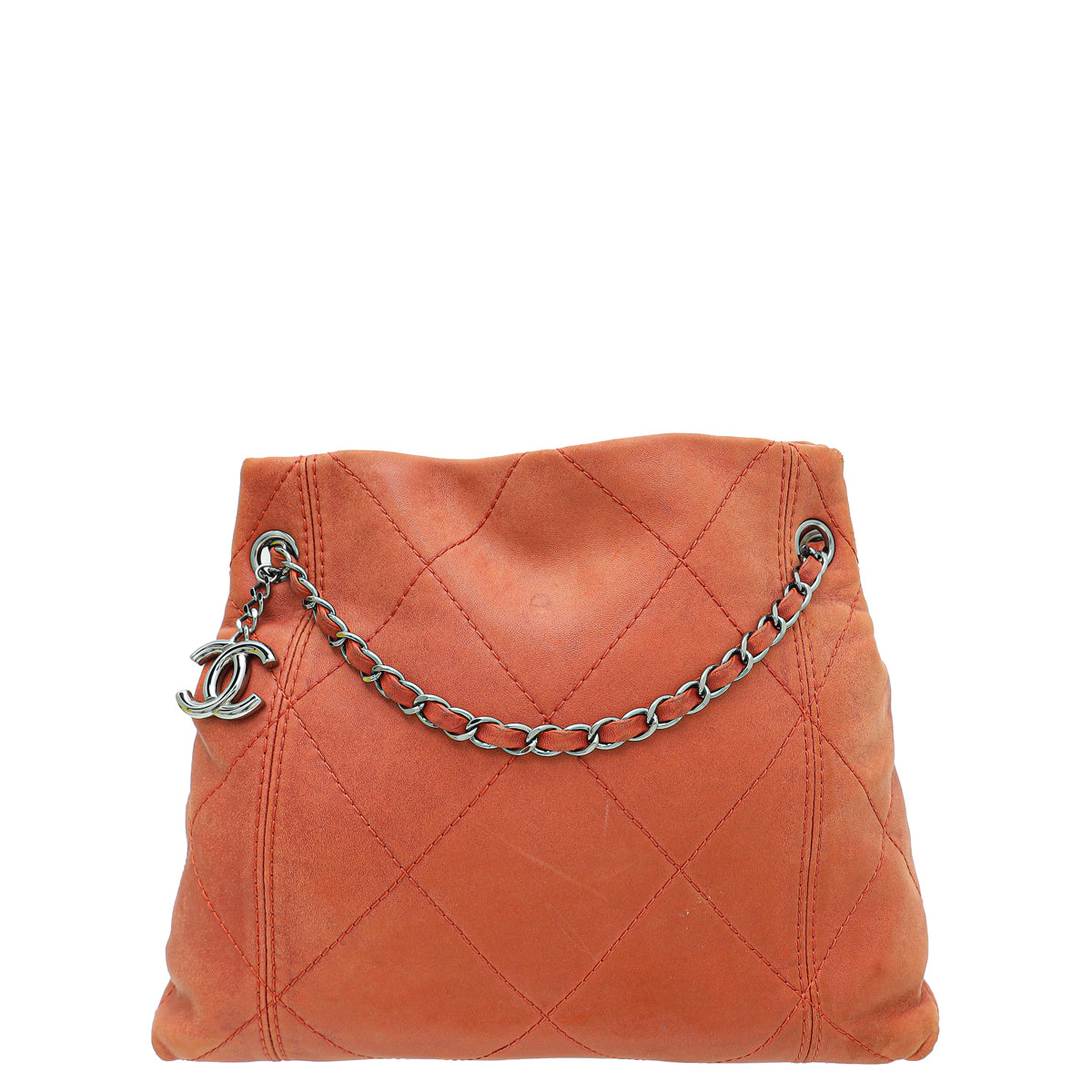 Chanel Rust Orange CC Soft Chain Tote Bag