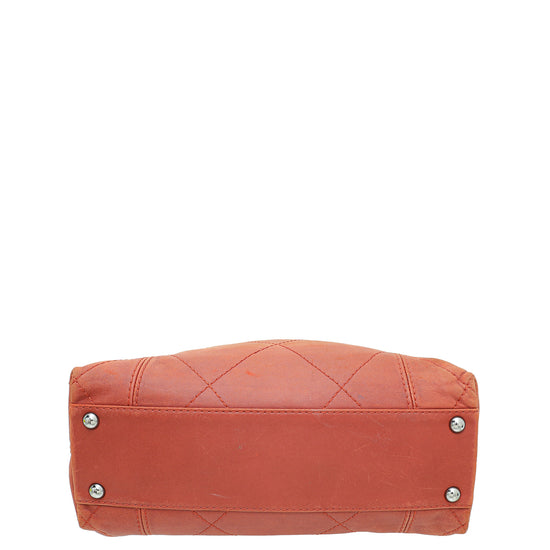 Chanel Rust Orange CC Soft Chain Tote Bag