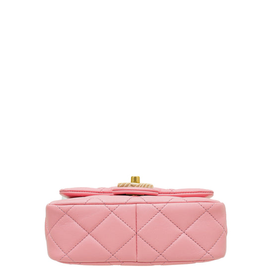 Chanel Pink CC Wood Chain Mini Bag