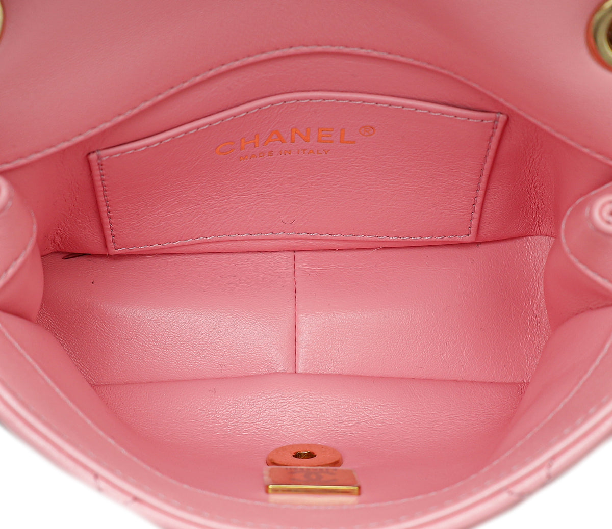 Chanel Pink CC Wood Chain Mini Bag