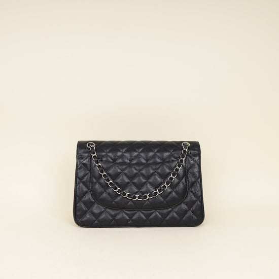 Chanel Black CC Classic Jumbo Double Flap Bag