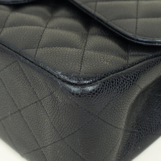 Chanel Black CC Classic Jumbo Double Flap Bag