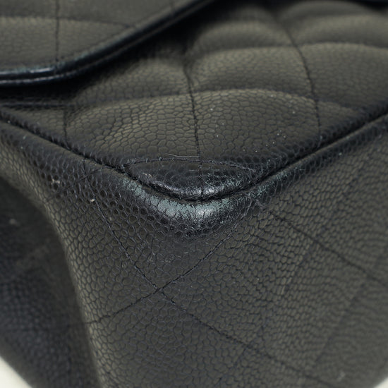 Chanel Black CC Classic Jumbo Double Flap Bag