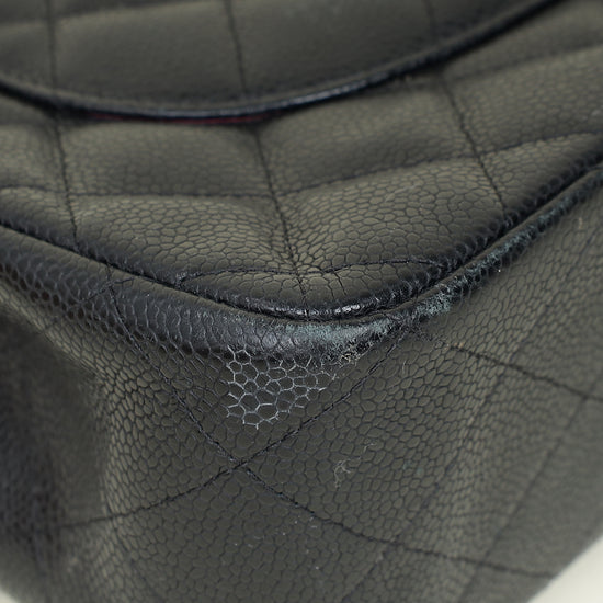 Chanel Black CC Classic Jumbo Double Flap Bag