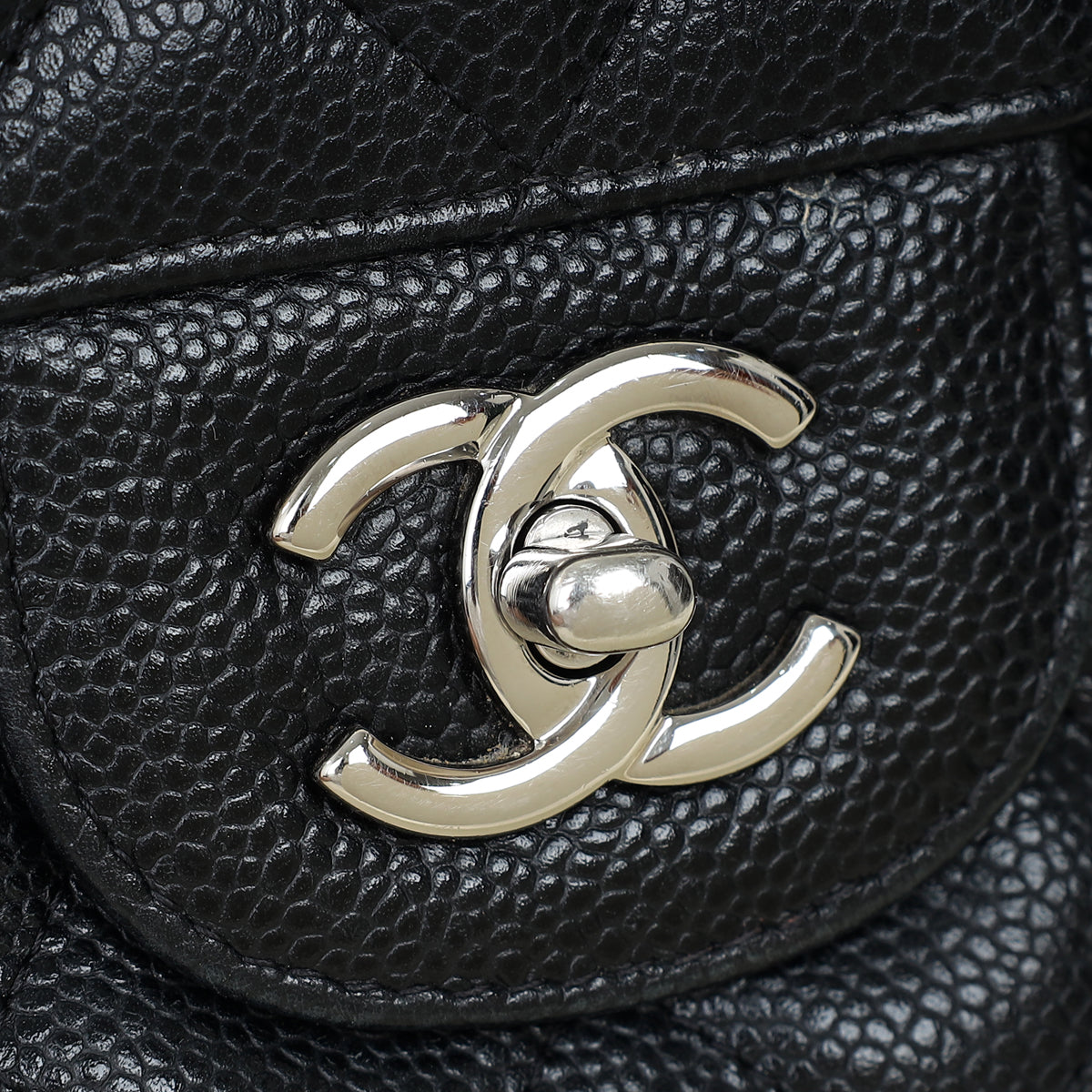 Chanel Black CC Classic Jumbo Double Flap Bag