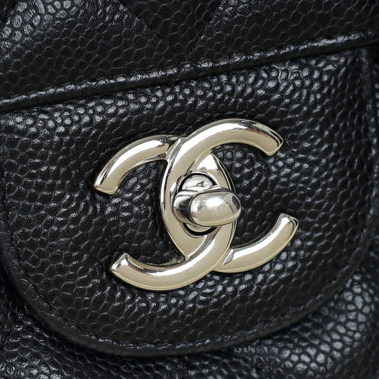 Chanel Black CC Classic Jumbo Double Flap Bag
