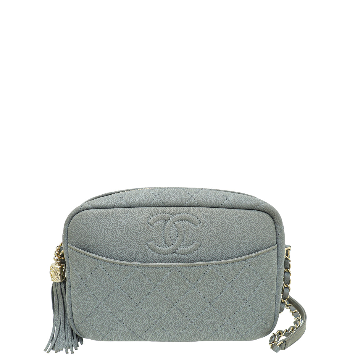 Chanel Grey CC Coco Tassel Small Camera Case-Chanel-THE CLOSET