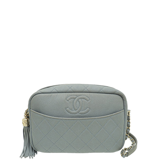 Chanel Business Affinity Clutch with Chain Flap, Gray Caviar