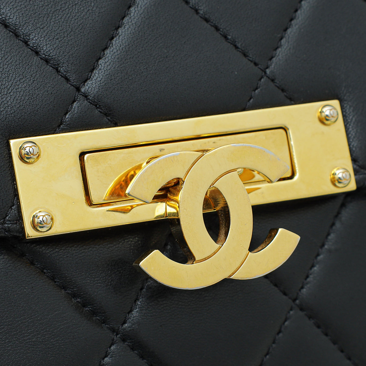 Chanel Black CC Golden Class Medium Bag