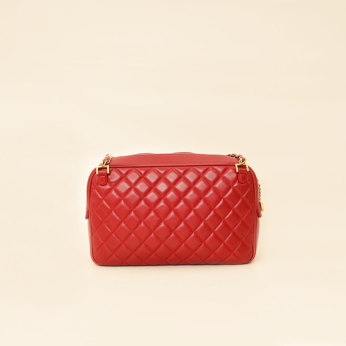 Chanel Red CC Quilted Camera Shoulder Bag-Chanel-THE CLOSET