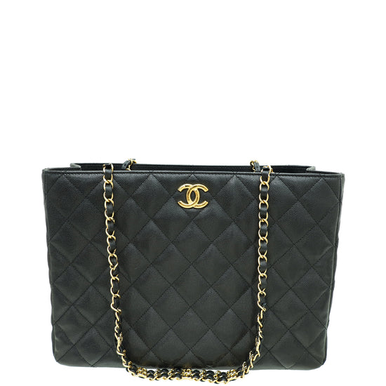 Chanel Black CC Coco First Shopping Tote Large Bag